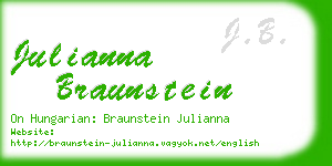 julianna braunstein business card